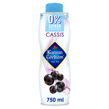 Karvan Cévitam Cassis siroop 0% suiker toegevoegd 750ml