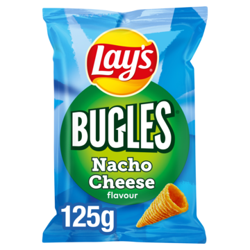 Layapos s Bugles Nacho Cheese Chips 125gr Aanbieding 2 zakken Bugles a 125 gram Sensations a 150 gram of Wokkels a 100 gram