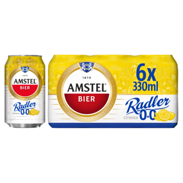 Amstel Radler Citroen 0.0 Bier Blik 6 x 330ml bij Jumbo
