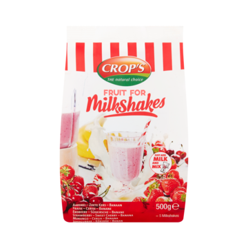 Crop's Fruit for Milkshakes Aardbei Zoete Kers Banaan 500g