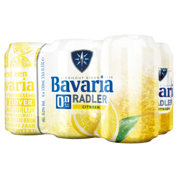 Bavaria 0.0% Radler citroen alcoholvrij bier blik