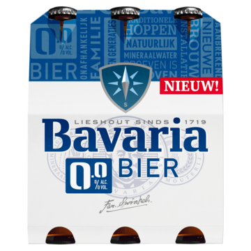 Bavaria 0.0% alcoholvrij bier fles