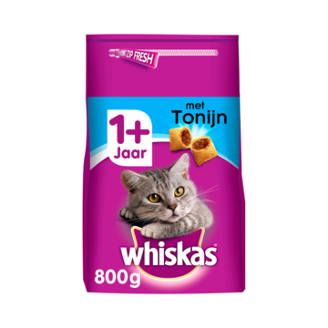 Whiskas 1+ Adult Droge Brokjes - Tonijn - Kattenvoer - 800g