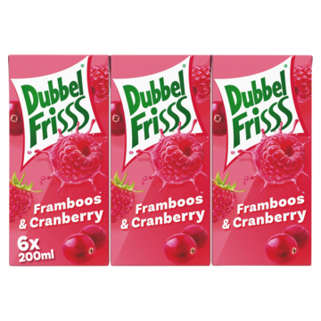 DubbelFrisss Framboos & Cranberry 6 x 0, 2L