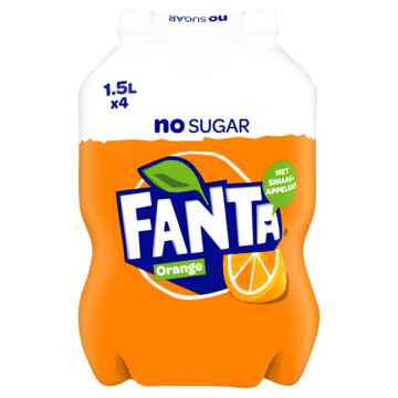 Fanta Orange No Sugar Pet 4 x 1, 5L