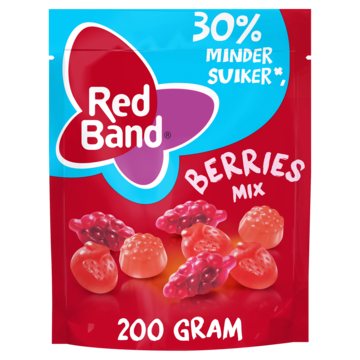 Red Band Berries Mix 30% Minder Suiker Snoep 200g