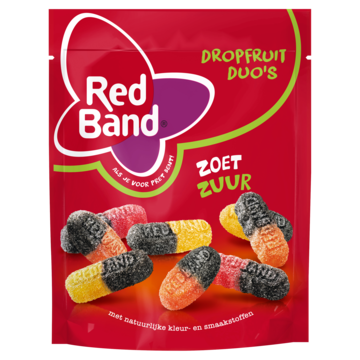 Red Band Magic Dropfruit Duo's Zoet Zuur Snoep 250g