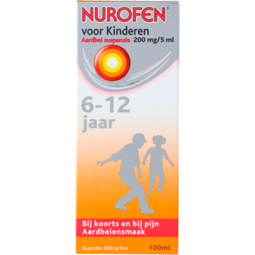 Nurofen Voor kinderen aardbei suspensie ibuprofen 200 mg/ 5ml