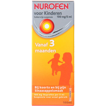 Ibuprofen voor kinderen suspensie 100 mg/ 5 ml, 100ml