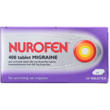 Nurofen Migraine ibuprofen 400 mg tabletten 24 stuks