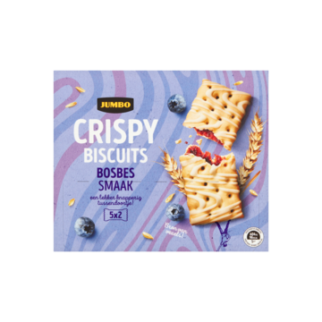 Jumbo Crispy Biscuits Bosbes Smaak 5 x 2 Stuks 125g