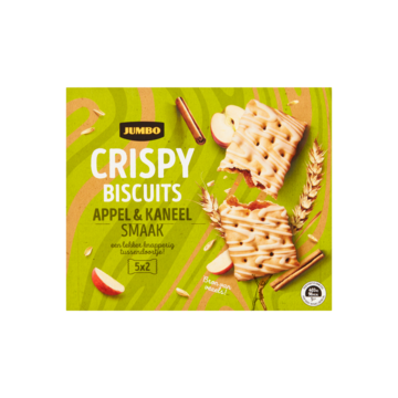 Jumbo Crispy Biscuits Appel & Kaneel Smaak 5 x 2 Stuks 125g