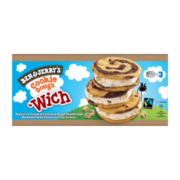 Ben & Jerry's 'Wich Multipack IJs Cookie Dough 3 Stuks