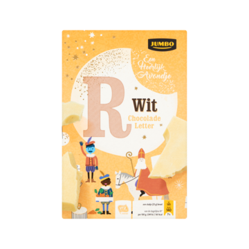 Jumbo Wit Chocolade Letter R 135g