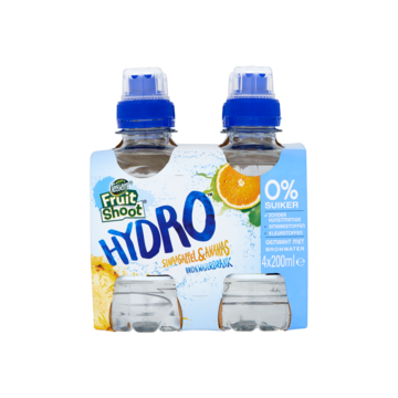 Teisseire Fruit Shoot Hydro Sinaasappel & Ananas Bronwaterdrank 4 x 200ml