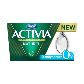 Activia Naturel Standyoghurt 0% Vet 4 x 125g