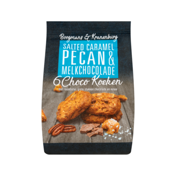 Boogmans & Kranenburg Salted Caramel Pecan & Melkchocolade Choco Koeken 6 Stuks 150g