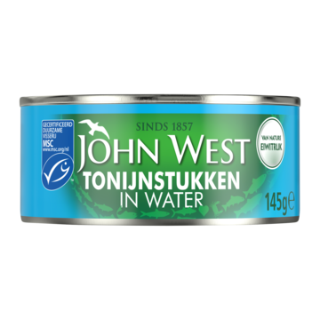 John West tonijnstukken in water MSC 145 gram
