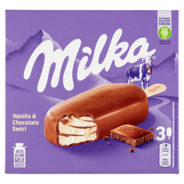 Milka Vanilla Chocolate Swirl 3 Stuks 195g