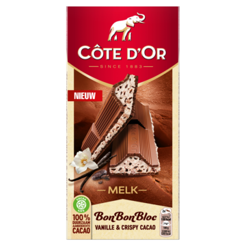 Cote dapos Or BonBonBloc Chocoladereep Vanille 192g