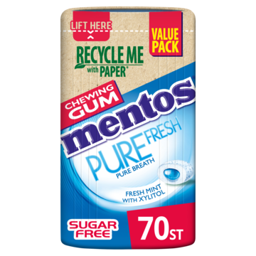 Mentos Chewing Gum Pure Fresh Pure Breath Sugar Free Value Pack 70 Stuks 140g