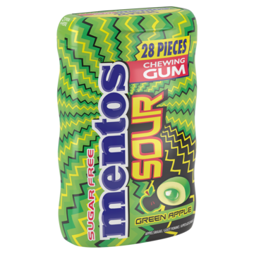 Mentos Sugar Free Chewing Gum Sour Appelsmaak 28 Stuks 56g