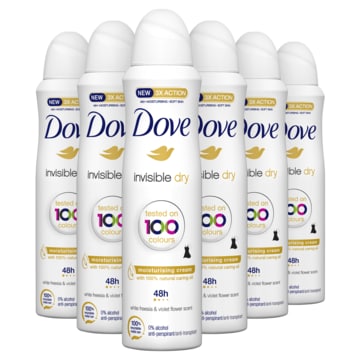 Dove Anti-Transpirant Deodorant Spray Invisible Dry 6 x 150ml
