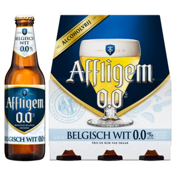 Affligem Belgisch Wit 0.0 Bier Fles 6 x 300ml Aanbieding bij Jumbo | Alcoholhoudend of 0.0% Verpakking met 4, 6 of 12 flesjes of blikjes M.u.v. Gekoeld bier en geschenkverpakkingen