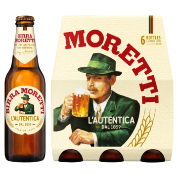 Birra Moretti L&apos;Autentica Bier Fles 6 x 300ml bij Jumbo