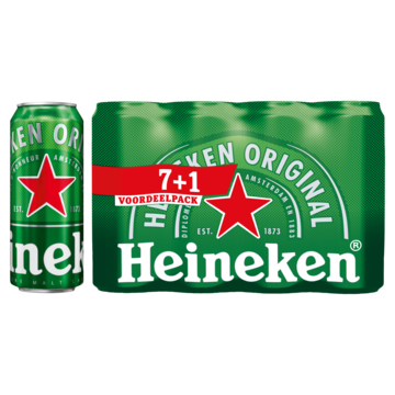 Heineken Premium Pilsener Bier Blik 7+1 x 500ml bij Jumbo