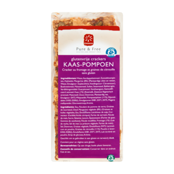 Consenza Pure & Free Glutenvrije Kaas-Pompoen Crackers 250g