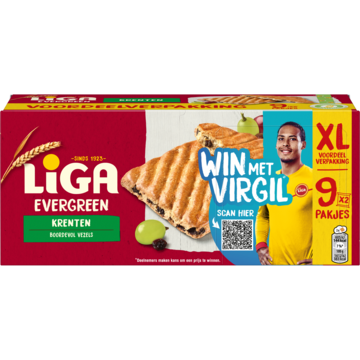 LiGA Evergreen Koeken Krenten met Volkorengranen 338 g - Voordeelverpakking XL
