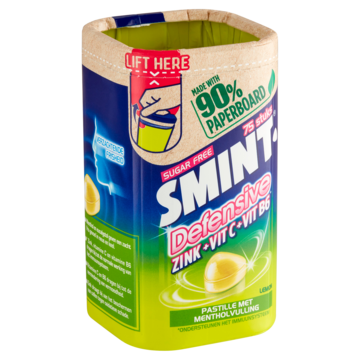 Smint Defensive Pastille met Mentholvulling Lemon Sugar Free 75 Stuks 150g