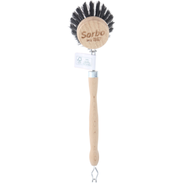 Sorbo Afwasborstel hout rond paardenhaar