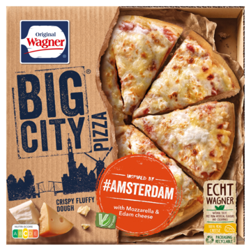 WAGNER BIG city pizza amsterdam 4 soorten kaas 410g