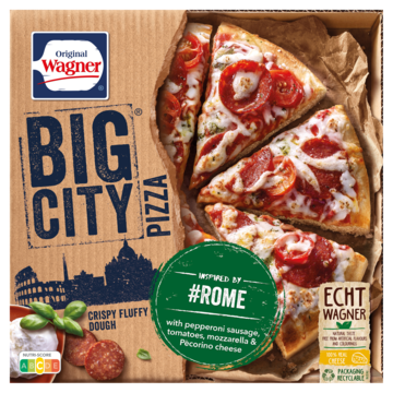 WAGNER BIG city pizza rome salami tomaat kaas 405g