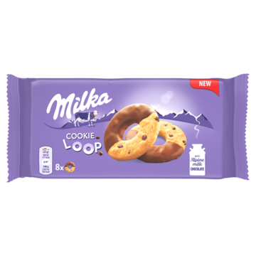 Milka Cookie Loop Koekjes met Chocolade 8 Stuks 176g