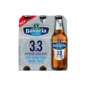 Bavaria 3.3 Low Alcohol Fles Bier 6 x 30cl - Wijn, bier, sterke drank — Jumbo Supermarkten