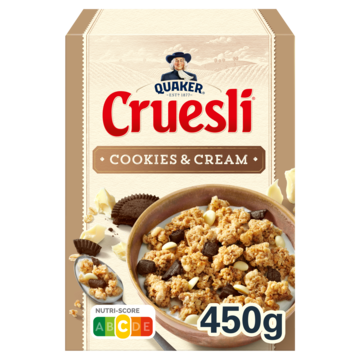Quaker Cruesli Cookies & Cream 450gr