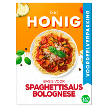 Honig basis voor Spaghettisaus Bolognese Dubbelpak 2 x 41g