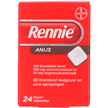 Rennie Anijs kauwtabletten 680 mg/ 80 mg 24 stuks