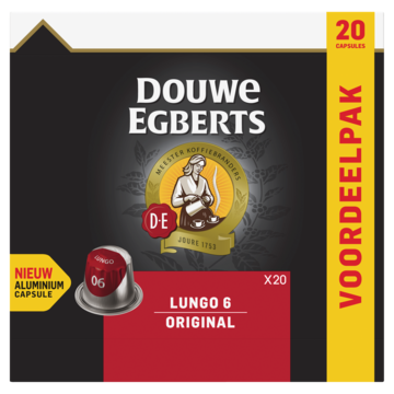 Douwe Egberts Lungo Original Koffiecups 20 Stuks Voordeelpak