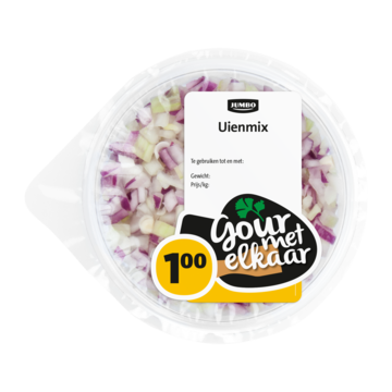 Jumbo Uienblokjes Gemengd 150g