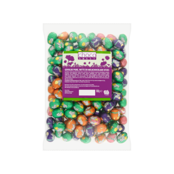 Choco Sweet Gevulde Pure, Witte en Melkchocolade Eitjes 1000g