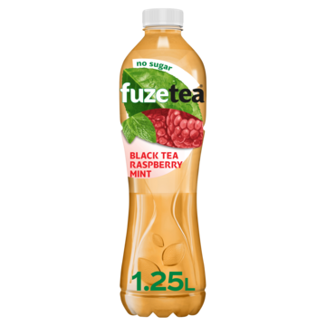 Fuze tea Black Tea Raspberry Mint No Sugar Pet 1. 25L