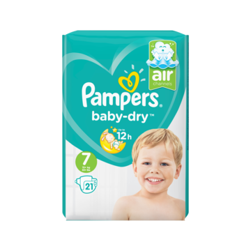 elektrode gat koppeling Pampers Baby-Dry Maat 7, 21 Luiers, Voor Droge Ademende Huid bestellen? -  Baby, peuter — Jumbo Supermarkten