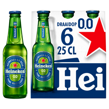 Heineken Premium Pilsener 0 0 Bier Draaidop Fles 6 X 25cl Bestellen