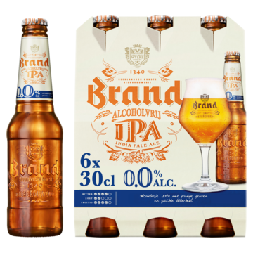 1+1 gratis | Brand IPA 0.0 Bier Fles 6 x 30cl Aanbieding bij Jumbo