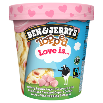 Ben & Jerry's Ijs Topped Love is - 465ml