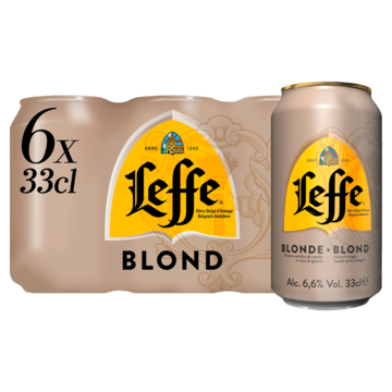 Jumbo Leffe - Blond Belgisch Abdijbier - Blik - 6 x 330ML aanbieding